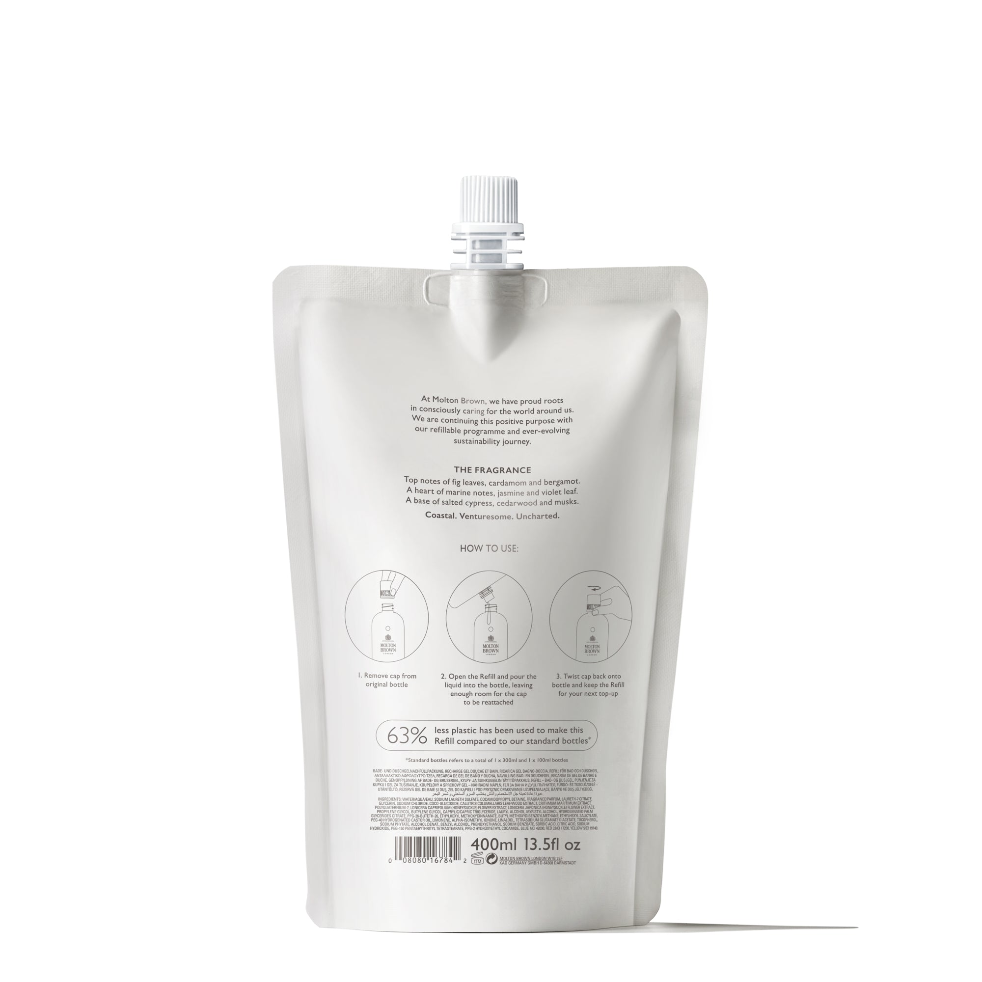 Coastal Cypress & Sea Fennel żel pod prysznic i do kąpieli 400 ml uzupełnienie