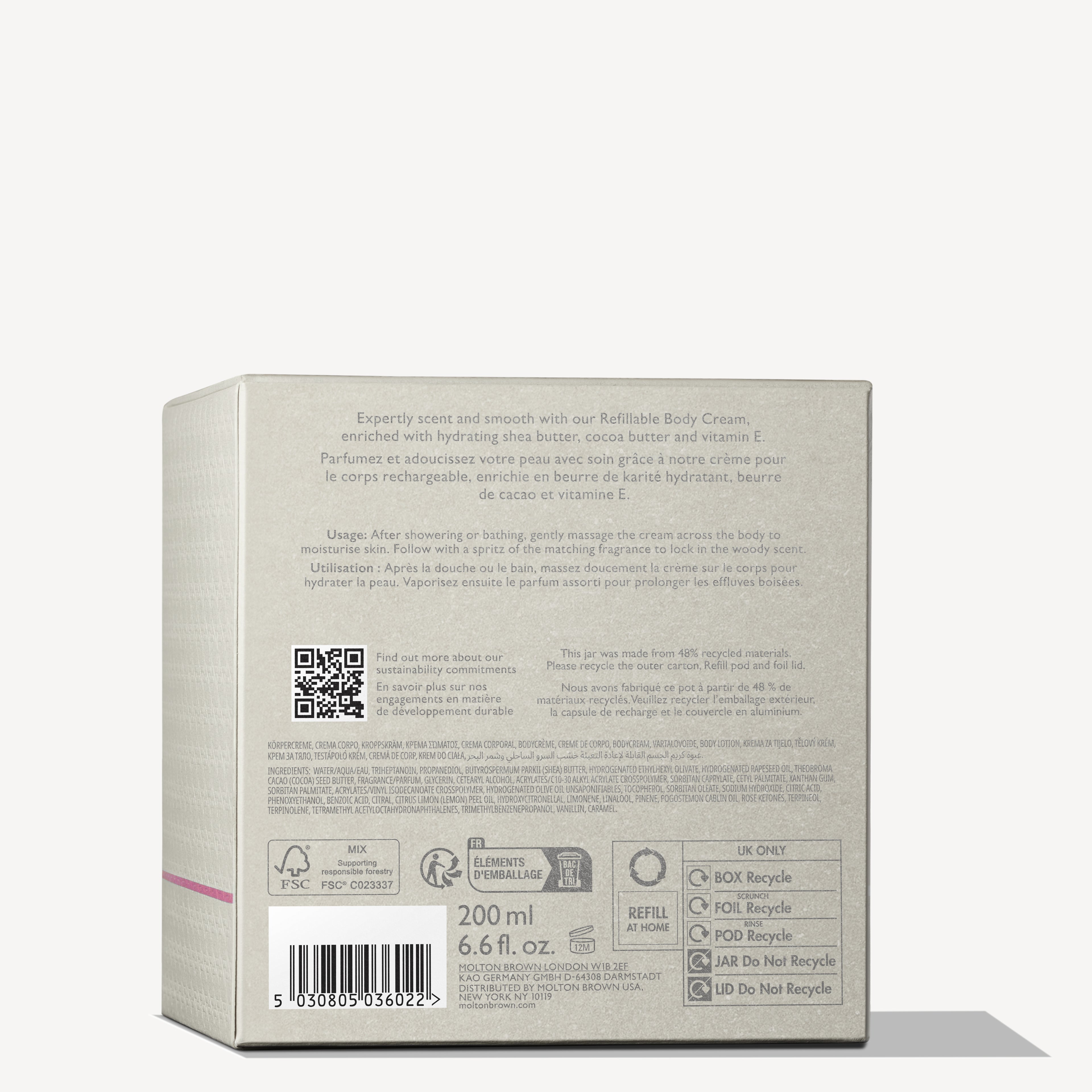 Fiery Pink Pepper Krem do ciała z możliwością ponownego uzupełnienia 200 g