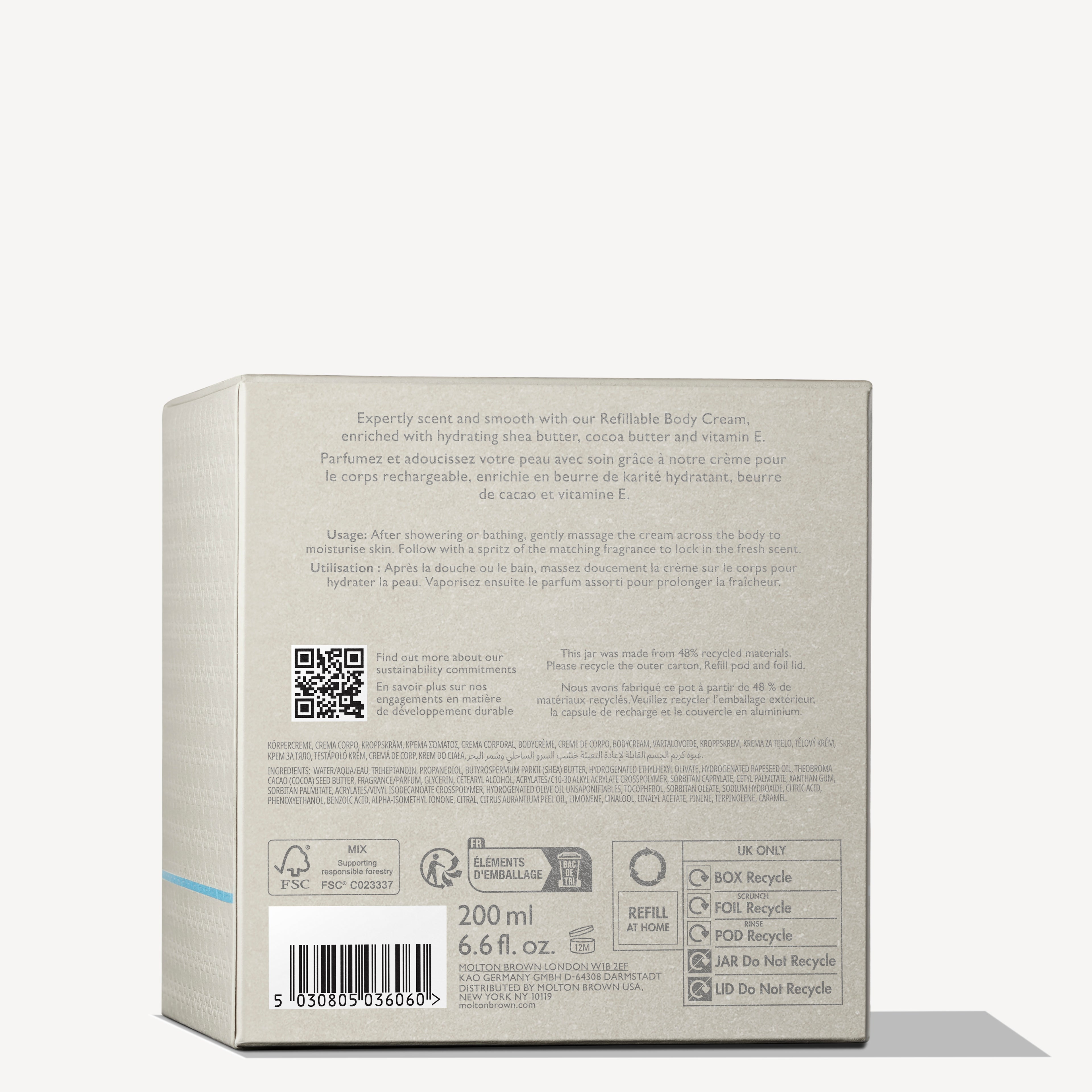 Coastal Cypress & Sea Fennel Krem do ciała z możliwością uzupełnienia 200 g